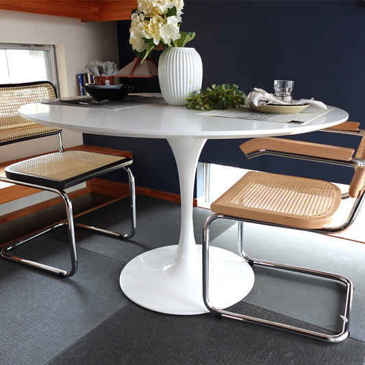 イタリアオーダー Eero Saarinen / エーロ・サーリネン ラウンドテーブル φ1200mm 木製ラミネート(ホワイト)