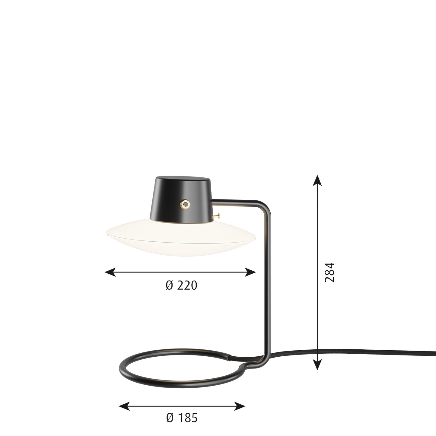 Louis Poulsen AJ オックスフォード テーブル ランプ (280mm ガラスシェードタイプ)【お取り寄せ商品】