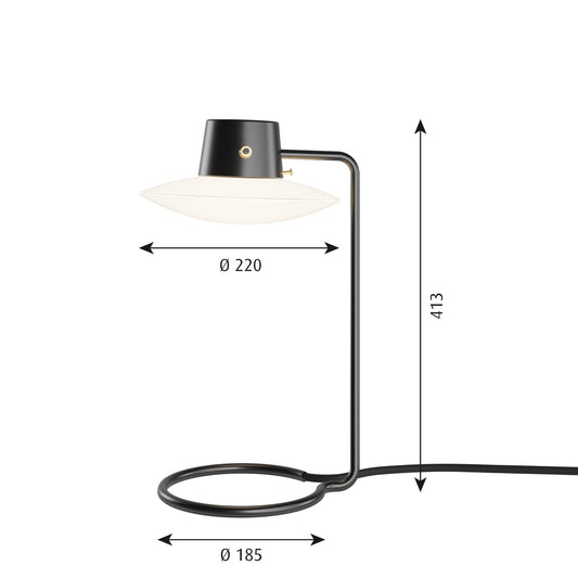 Louis Poulsen AJ オックスフォード テーブル ランプ (410mm ガラスシェードタイプ)【お取り寄せ商品】