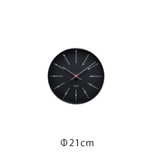 ARNE JACOBSEN WallClock Bankers BLACK ウォールクロック バンカーズ ブラック 掛け時計