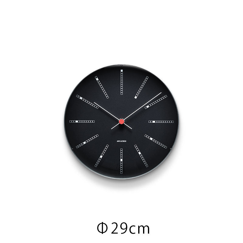 ARNE JACOBSEN WallClock Bankers BLACK ウォールクロック バンカーズ ブラック 掛け時計
