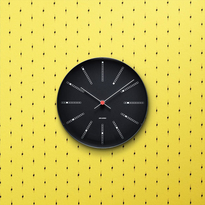 ARNE JACOBSEN WallClock Bankers BLACK ウォールクロック バンカーズ ブラック 掛け時計