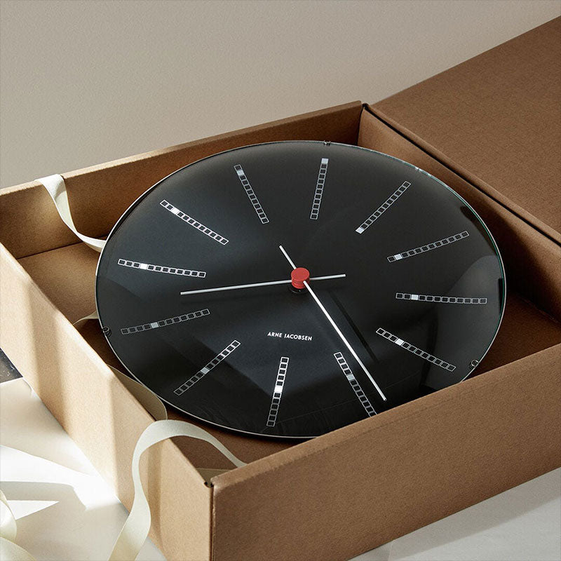 ARNE JACOBSEN WallClock Bankers BLACK ウォールクロック バンカーズ ブラック 掛け時計