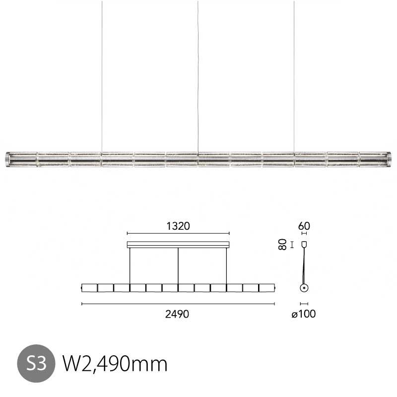 FLOS フロス  Luce Orizzontale S1 / S2 / S3 ルーチェ オリゾンターレ 受注生産品 【電気工事必要】 Ronan & Erwan Bouroullec ロナン&エルワン・ブルレック