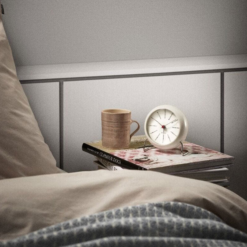 ARNE JACOBSEN TableClock BANKERS WHITE テーブルクロック バンカー ホワイト 目覚まし時計 置時計