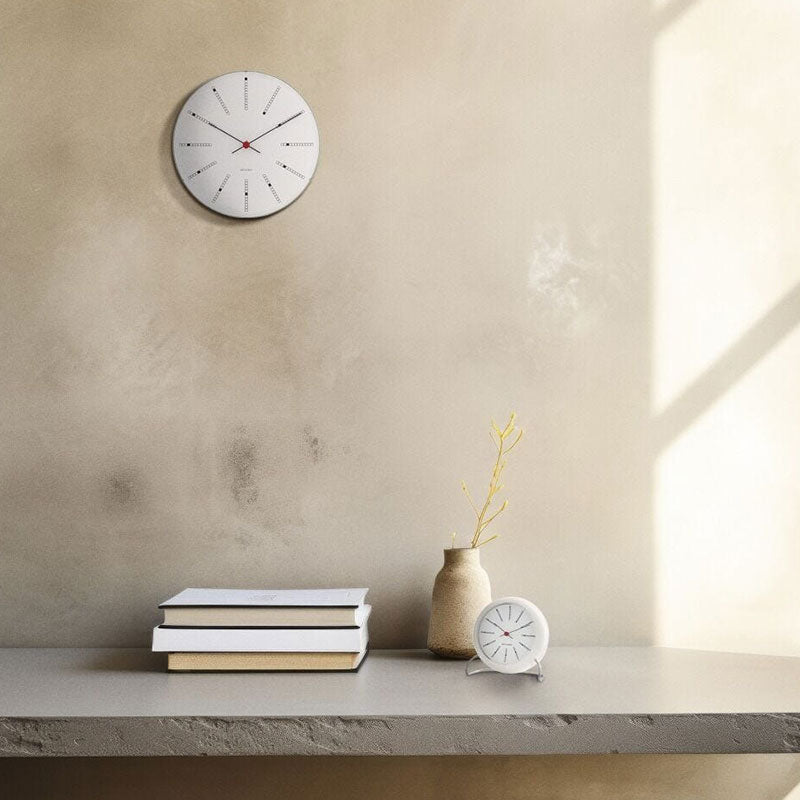 ARNE JACOBSEN TableClock BANKERS WHITE テーブルクロック バンカー ホワイト 目覚まし時計 置時計