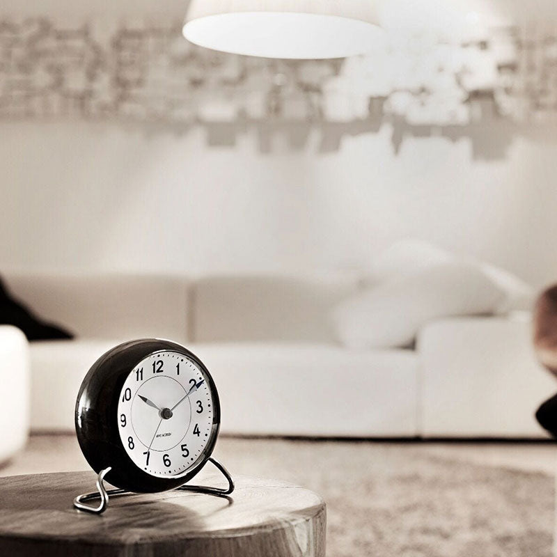 ARNE JACOBSEN TableClock STATION BLACK テーブルクロック ステーション ブラック 目覚まし時計 置時計