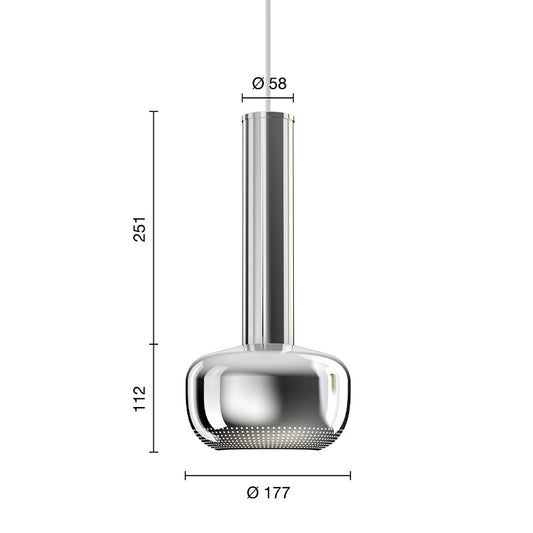 Louis Poulsen VL 56 ペンダント (シルヴァー・クローム)【お取り寄せ商品】