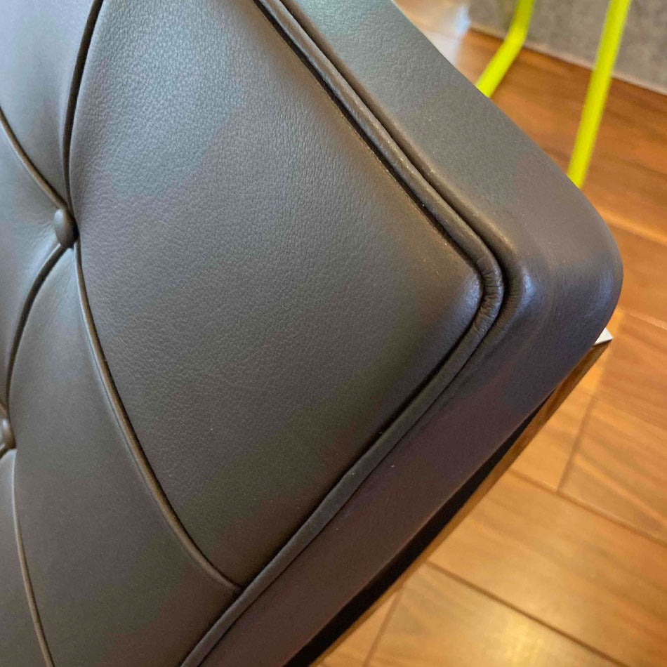 10/2〜28レザーケアキットプレゼント Ludwig Mies van der Rohe / ミース・ファンデルローエ バルセロナチェア 1人掛ソファ Bグレード革 カラー:こげ茶5279