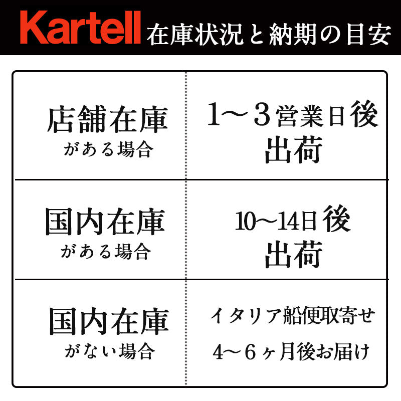 正規代理店 Kartell カルテル ALL SAINTS オールセインツ (メタリックカラー)