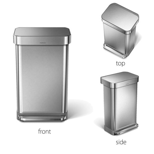Simplehuman シンプルヒューマン レクタンギュラー ステップダストボックス 45L CW2024 / CW2027
