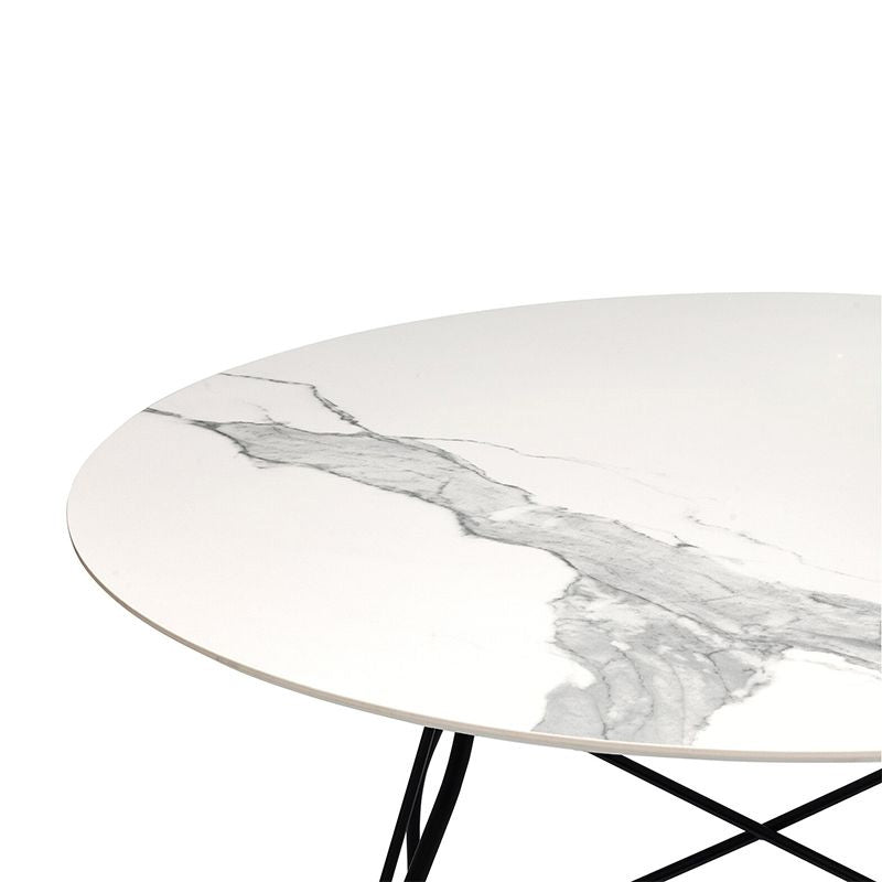 正規代理店 Kartell カルテル ダイニングテーブル GLOSSY グロッシー ラウンド118 ブラック脚 K4565