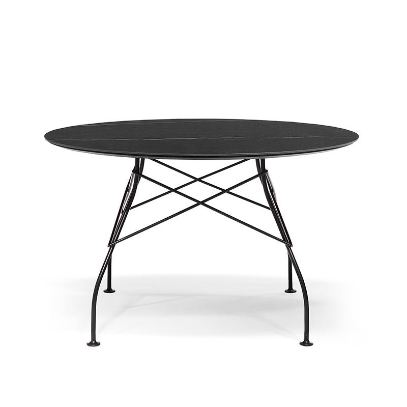 正規代理店 Kartell カルテル ダイニングテーブル GLOSSY グロッシー ラウンド118 ブラック脚 K4565