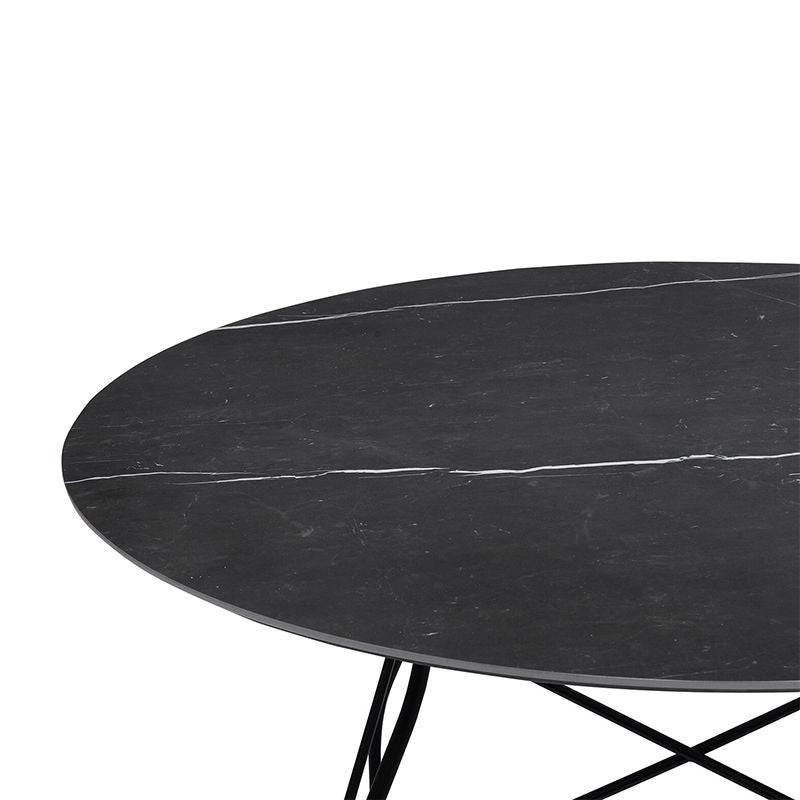 正規代理店 Kartell カルテル ダイニングテーブル GLOSSY グロッシー ラウンド118 ブラック脚 K4565