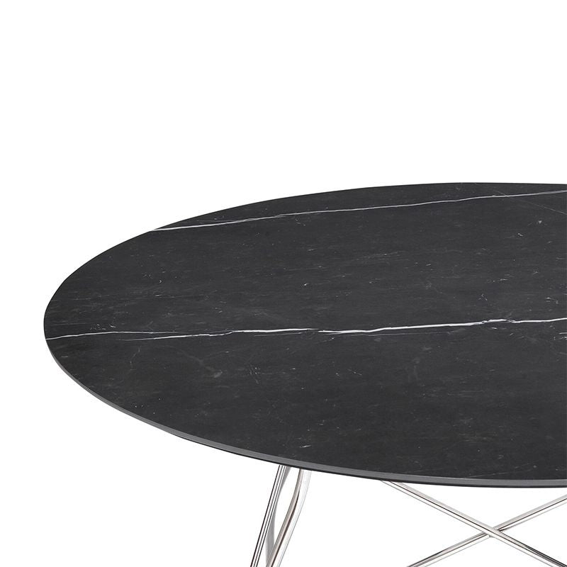 正規代理店 Kartell カルテル ダイニングテーブル GLOSSY グロッシー ラウンド118 クローム脚 K4588