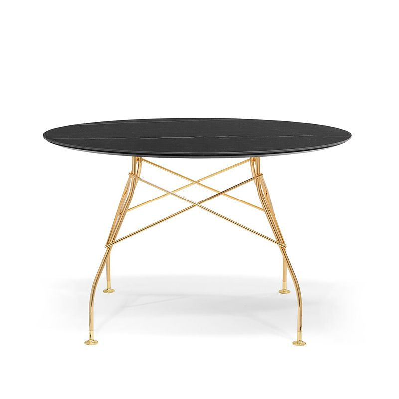 正規代理店 Kartell カルテル ダイニングテーブル GLOSSY グロッシー ラウンド118 ゴールド脚 K4589