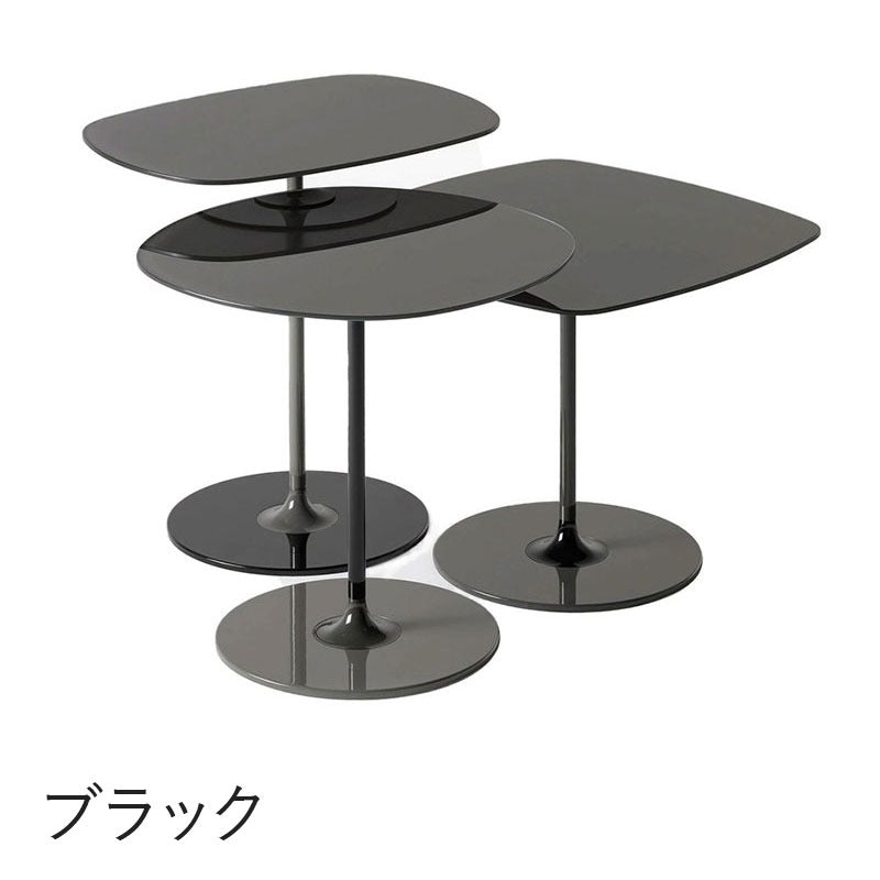 正規代理店 Kartell カルテル サイドテーブル Thierry ティエリーセット K4043 ガラストップ ソファテーブル
