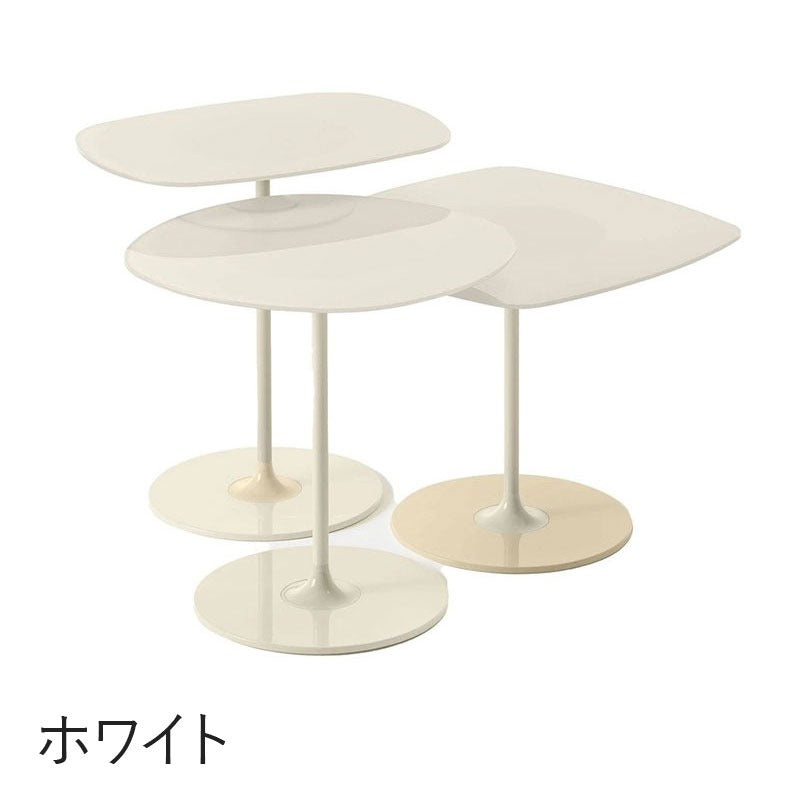 正規代理店 Kartell カルテル サイドテーブル Thierry ティエリーセット K4043 ガラストップ ソファテーブル