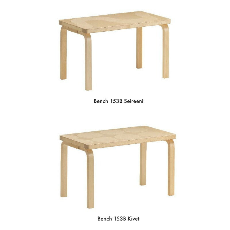 10/15発売 artek+marimekko BENCH 153B Seireeni Kivet アルヴァ・アアルト Alvar Aalto マイヤ・イソラ Maija Isola