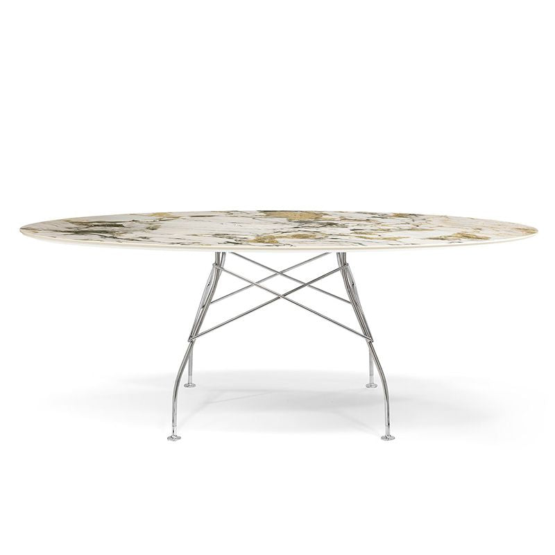 正規代理店 Kartell カルテル GLOSSY グロッシー オーバル192 クローム脚 K4572 ダイニングテーブル
