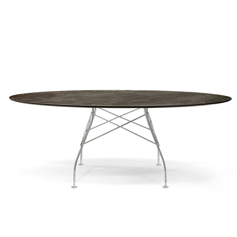 正規代理店 Kartell カルテル GLOSSY グロッシー オーバル192 クローム脚 K4572 ダイニングテーブル