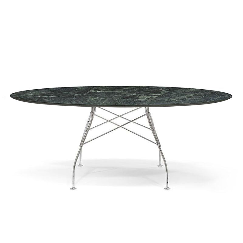 正規代理店 Kartell カルテル GLOSSY グロッシー オーバル192 クローム脚 K4572 ダイニングテーブル