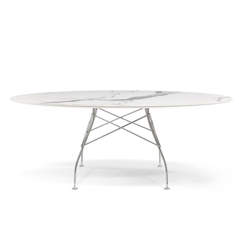 正規代理店 Kartell カルテル GLOSSY グロッシー オーバル192 クローム脚 K4572 ダイニングテーブル
