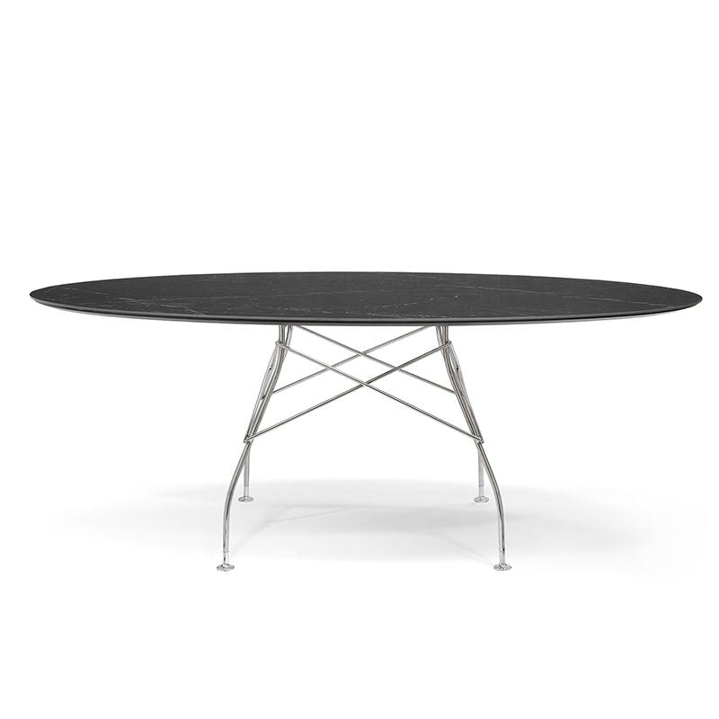 正規代理店 Kartell カルテル GLOSSY グロッシー オーバル192 クローム脚 K4572 ダイニングテーブル