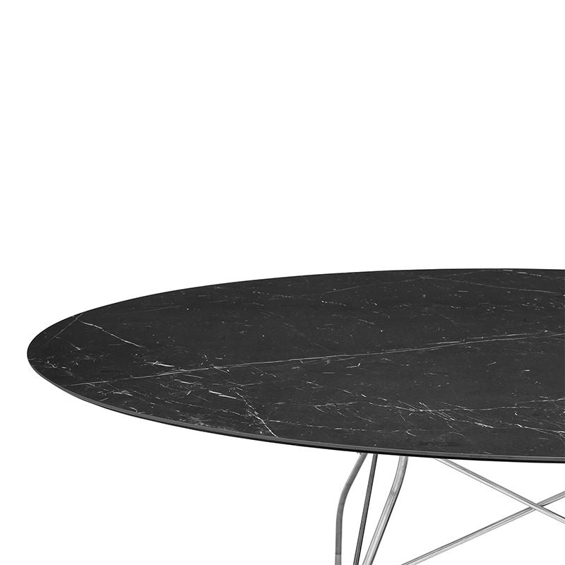 正規代理店 Kartell カルテル GLOSSY グロッシー オーバル192 クローム脚 K4572 ダイニングテーブル