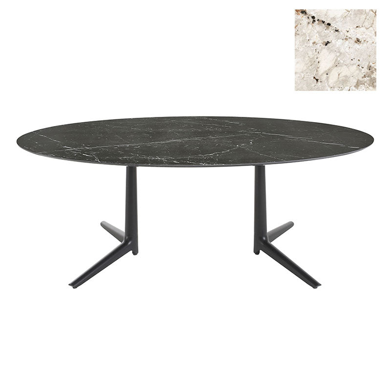 正規代理店 Kartell カルテル ダイニングテーブル Multiplo XL Oval ムルティプロ オーバル K4084 K4085