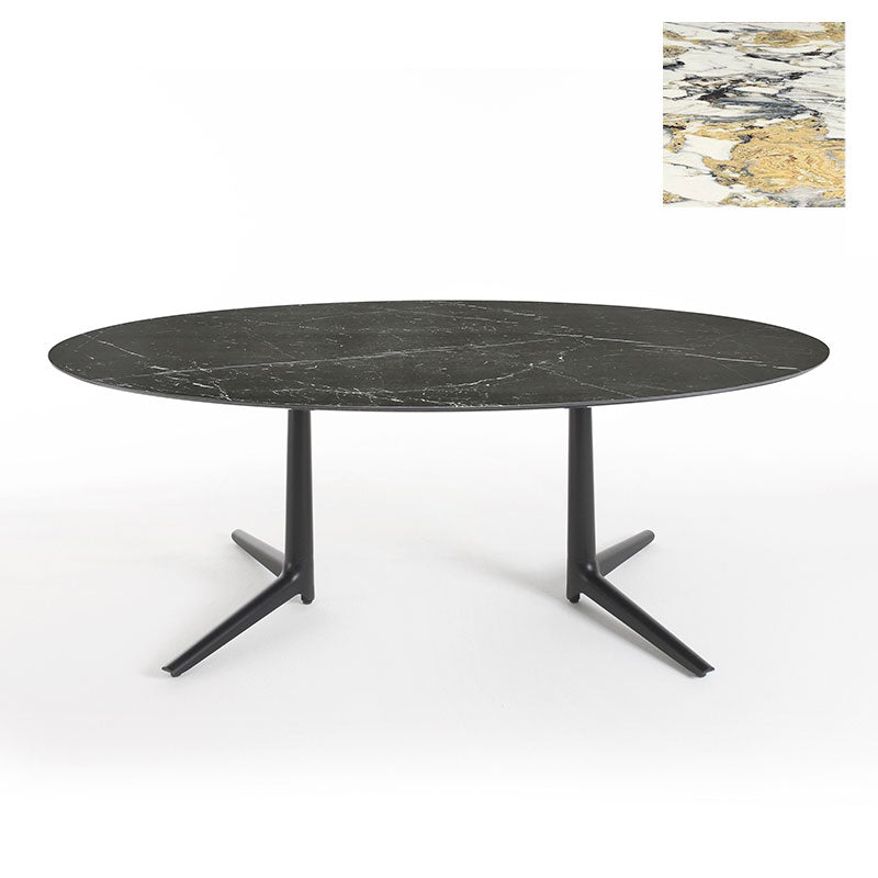 正規代理店 Kartell カルテル ダイニングテーブル Multiplo XL Oval ムルティプロ オーバル K4084 K4085
