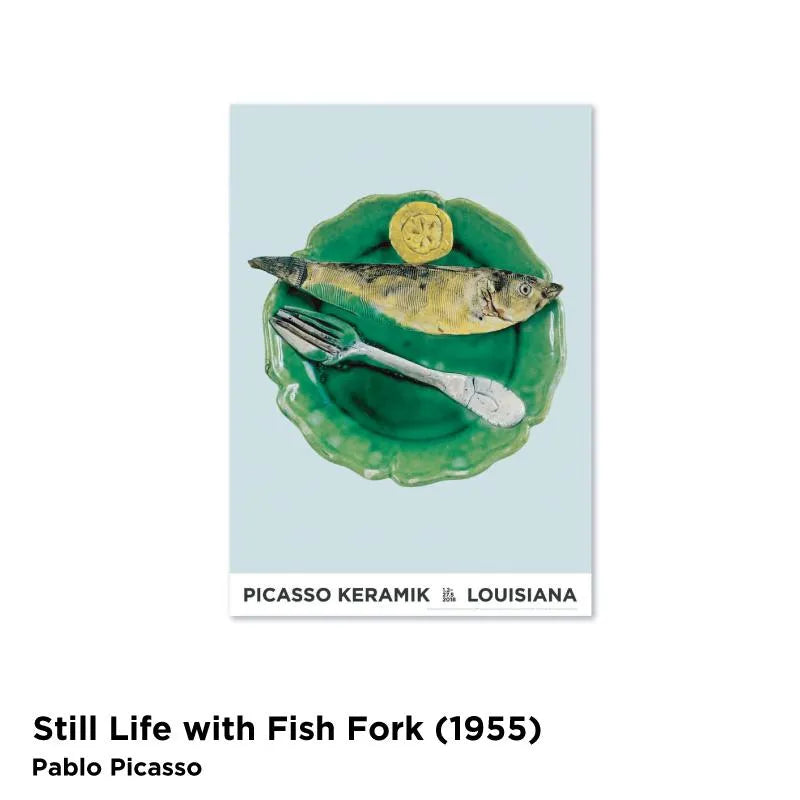 LOUISIANA Still-life with Fish Fork and Slice of Lemon / MOEBE ピカソ ポスター フレーム セットA3