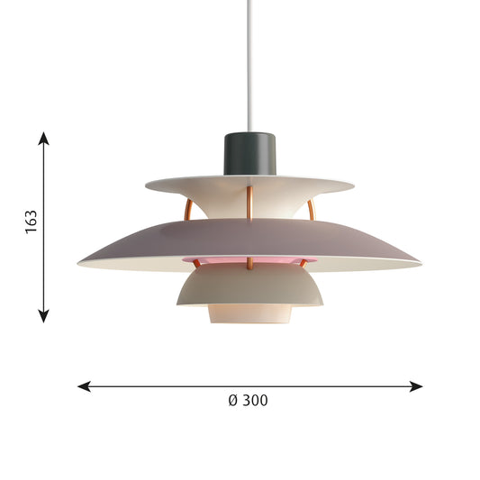 Louis Poulsen PH 5 ミニ (グレーグラデーション)【お取り寄せ商品】