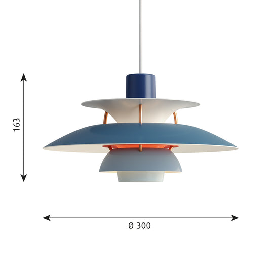 Louis Poulsen PH 5 ミニ (ブルーグラデーション)【お取り寄せ商品】