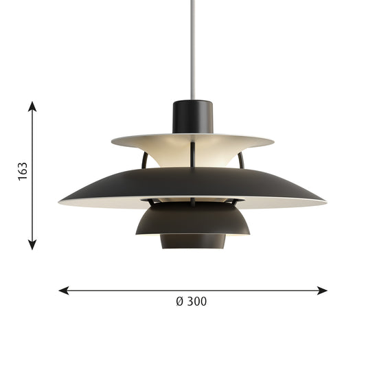 Louis Poulsen PH 5 ミニ (モノクロームブラック)【お取り寄せ商品】