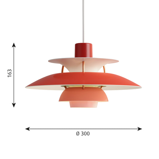 Louis Poulsen PH 5 ミニ (レッドグラデーション)【お取り寄せ商品】