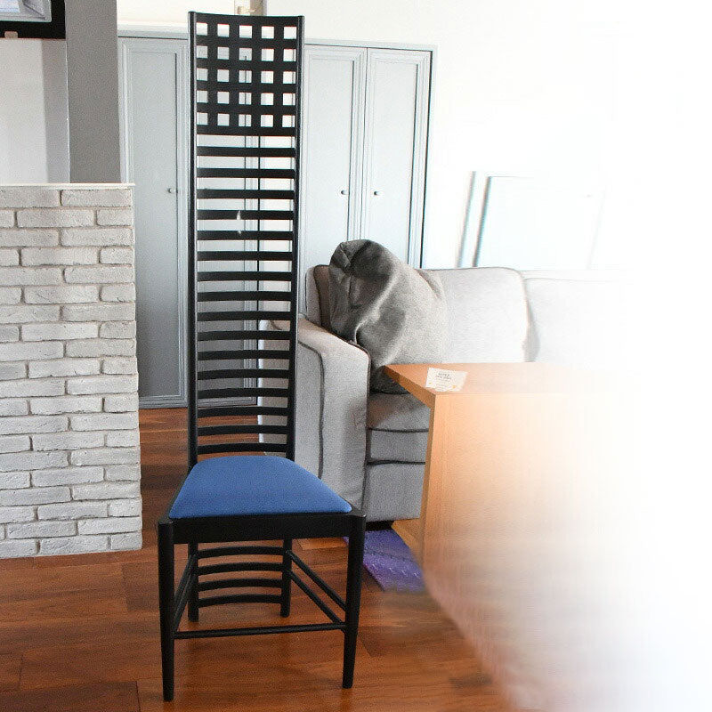10/2〜28レザーケアキットプレゼント 【国内在庫】C.R.Mackintosh / チャールズ・レニー・マッキントッシュ Hill house chair ヒルハウスチェア(ベルベットシート:ブルー)