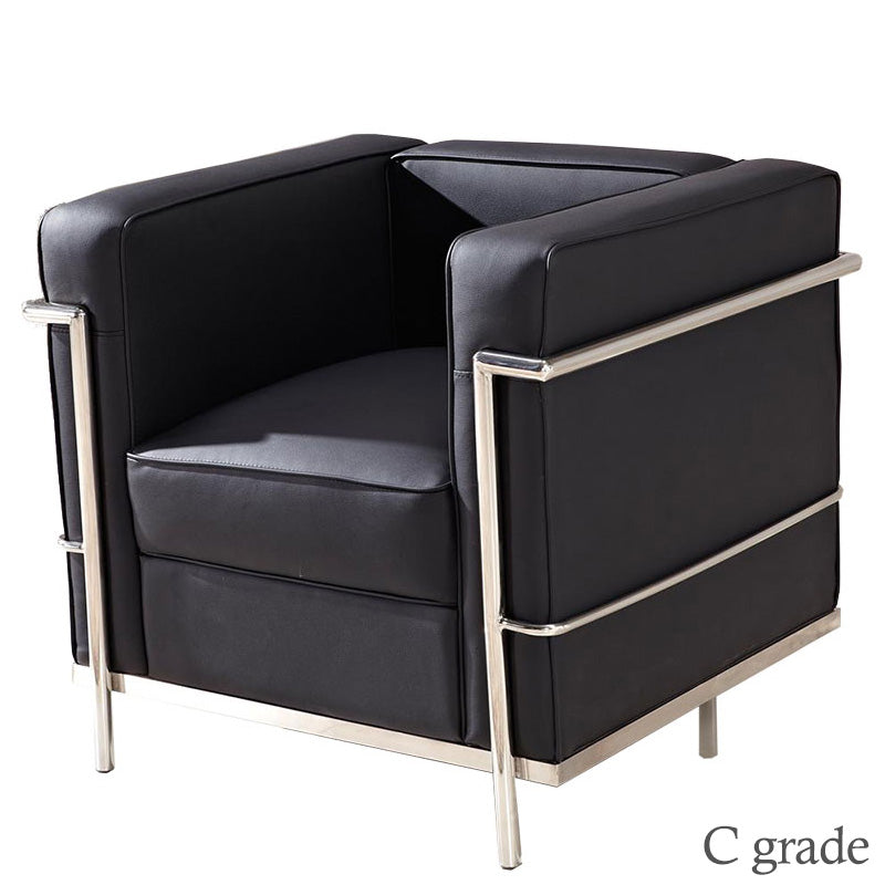 【国内在庫】Le Corbusier / ル・コルビジェ LC2 1人掛けソファ (革Cグレード ブラック)