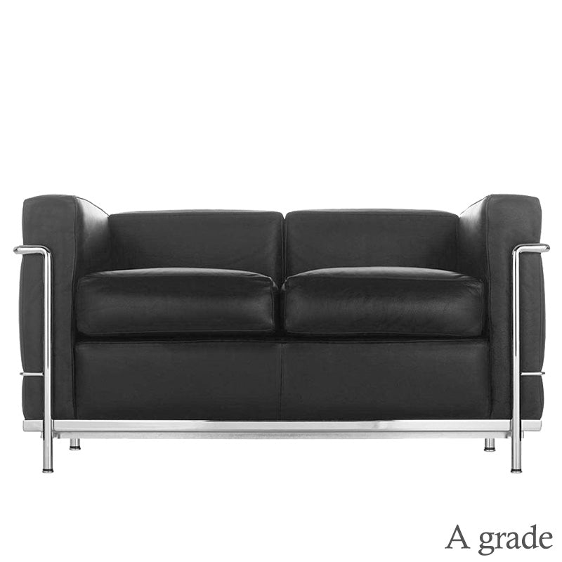 <イタリアオーダー> Le Corbusier / ル・コルビジェ LC2 2人掛けソファ (革Aグレード)