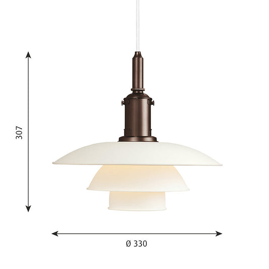 Louis Poulsen PH 3 1/2-3 ペンダント (ホワイト)【お取寄せ品】