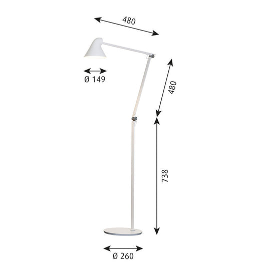 Louis Poulsen NJP フロア (ホワイト)【お取り寄せ商品】