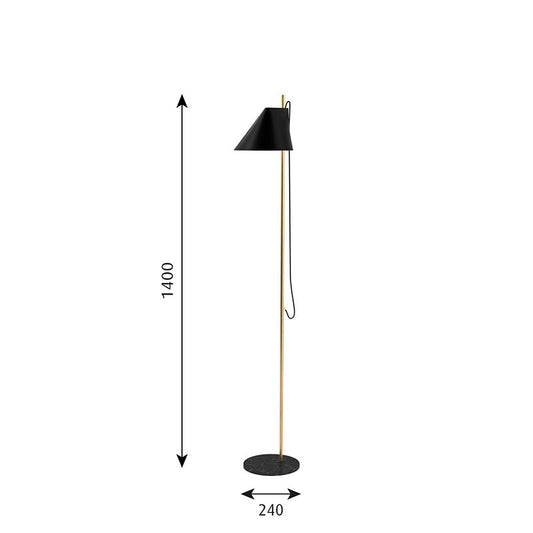 Louis Poulsen Yuh フロア (真鍮 ブラック)【お取り寄せ商品】