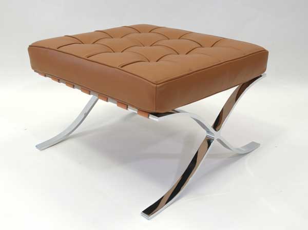 <イタリアオーダー> Ludwig Mies van der Rohe / ミース・ファンデルローエ バルセロナチェア スツール (革Aグレード)