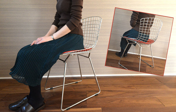 【国内在庫】Harry Bertoia / ハリー・ベルトイア Bertoia Chair ベルトイアチェア 座面:革Cグレード(C89001 ブラック)