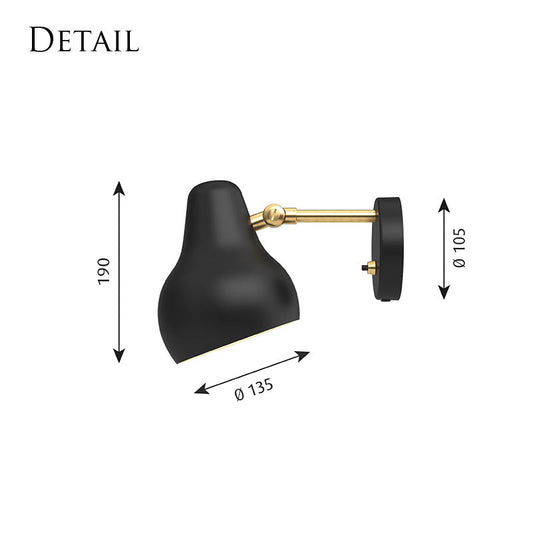 Louis Poulsen VL38 ウォール (ブラック)【お取り寄せ商品】