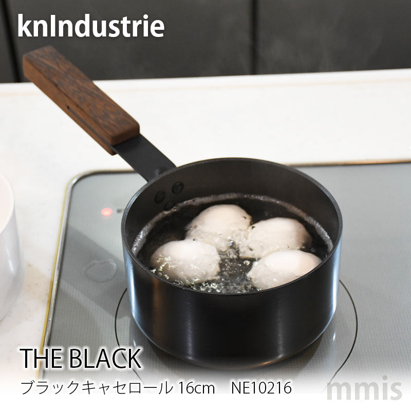 KnIndustrie The Black キャセロール16cm NE10216 片手鍋 鍋 IH対応 