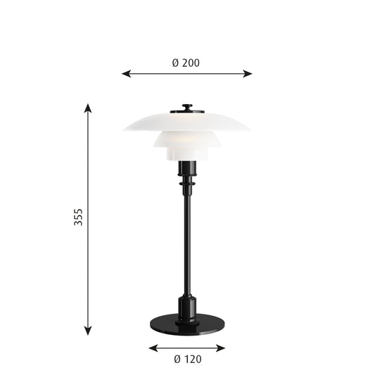 Louis Poulsen PH 2/1 テーブル (ブラック・メタライズド)【お取り寄せ商品】