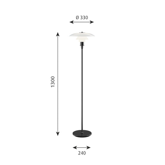 Louis Poulsen PH 3 1/2-2 1/2 フロア (ブラック・メタライズド)【お取り寄せ商品】