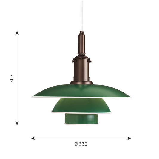 Louis Poulsen PH 3 1/2-3 ペンダント (グリーン)【お取り寄せ商品】