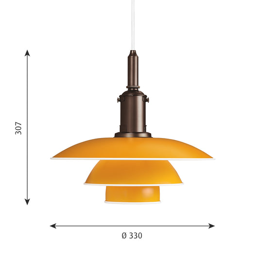 Louis Poulsen PH 3 1/2-3 ペンダント (イエロー)【お取り寄せ商品】